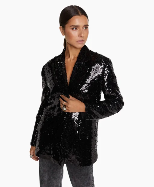 Alix The Label Blazer Woven With Strass Zwart*Dames Blazers