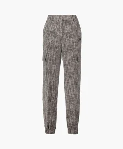 Alix The Label Cargobroek Woven Boucle Cargo Zwart*Dames Broeken