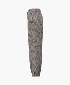 Alix The Label Cargobroek Woven Boucle Cargo Zwart*Dames Broeken