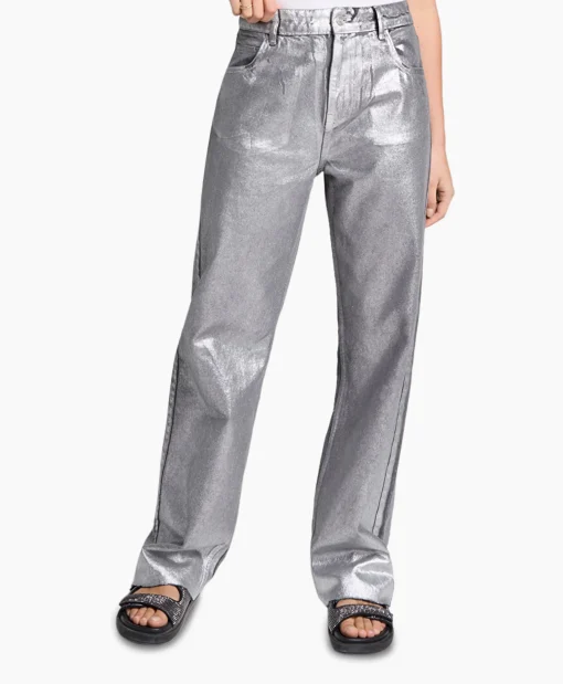 Alix The Label Jeans Woven Silver Denim Zilver*Dames Broeken