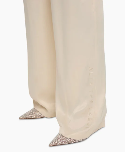 Alix The Label Pantalon Woven Satin Ecru*Dames Broeken