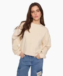 Alix The Label Pullover Knitted Mesh Ecru*Dames Truien