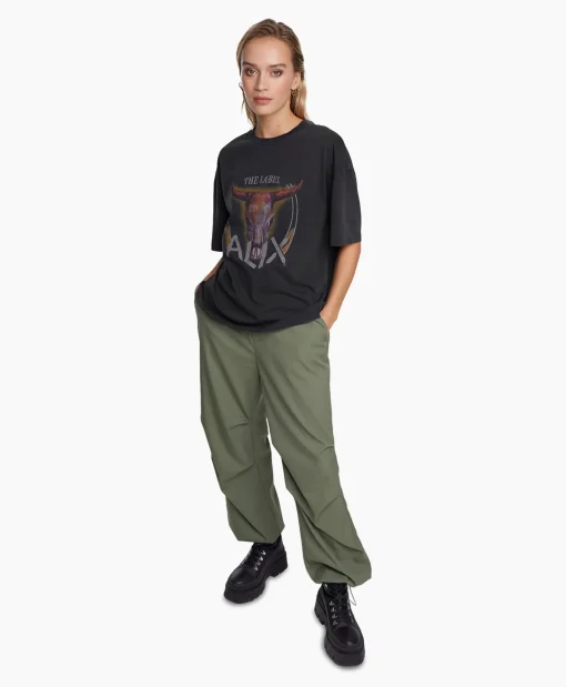Alix The Label T-Shirt Korte Mouw Knitted Bull Zwart*Dames T-Shirts & Tops