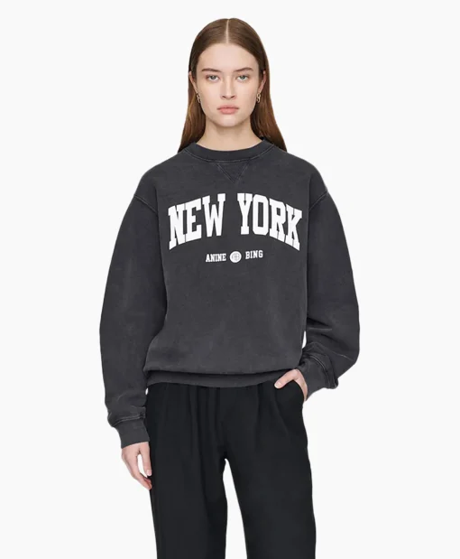 Anine Bing Sweater Ramona New York Zwart*Dames Truien