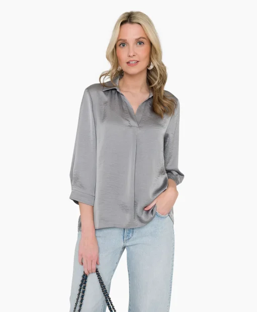 Anna Van Toor Blouse 32A05-03274 Zilver*Dames Blouses