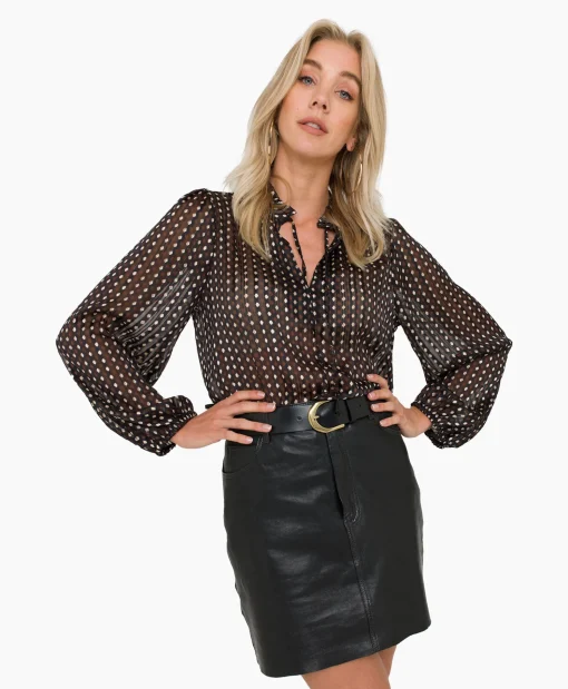 Anna Van Toor Blouse 74A05-03367 Zwart*Dames Blouses