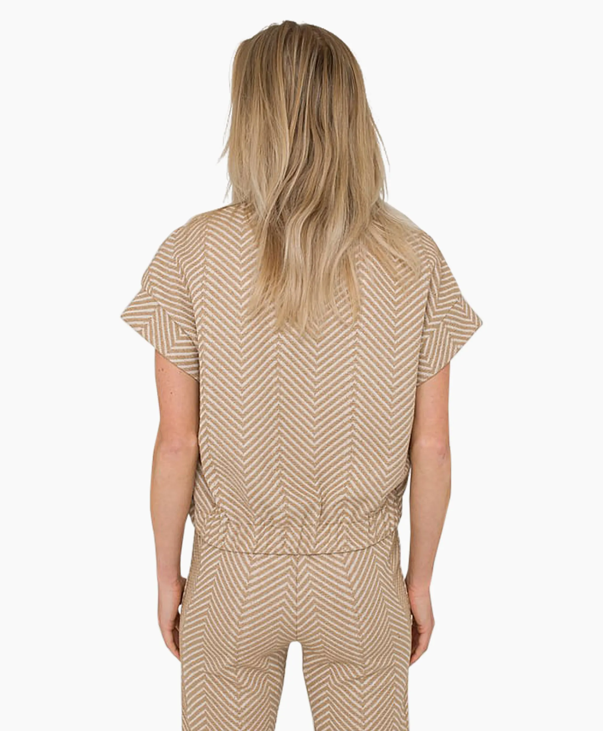 Anna Van Toor Gilet 26A11-02097 Zand*Dames Blouses