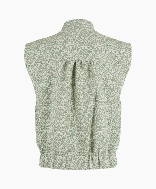 Anna Van Toor Gilet 43A11-02108B Groen*Dames Gilets