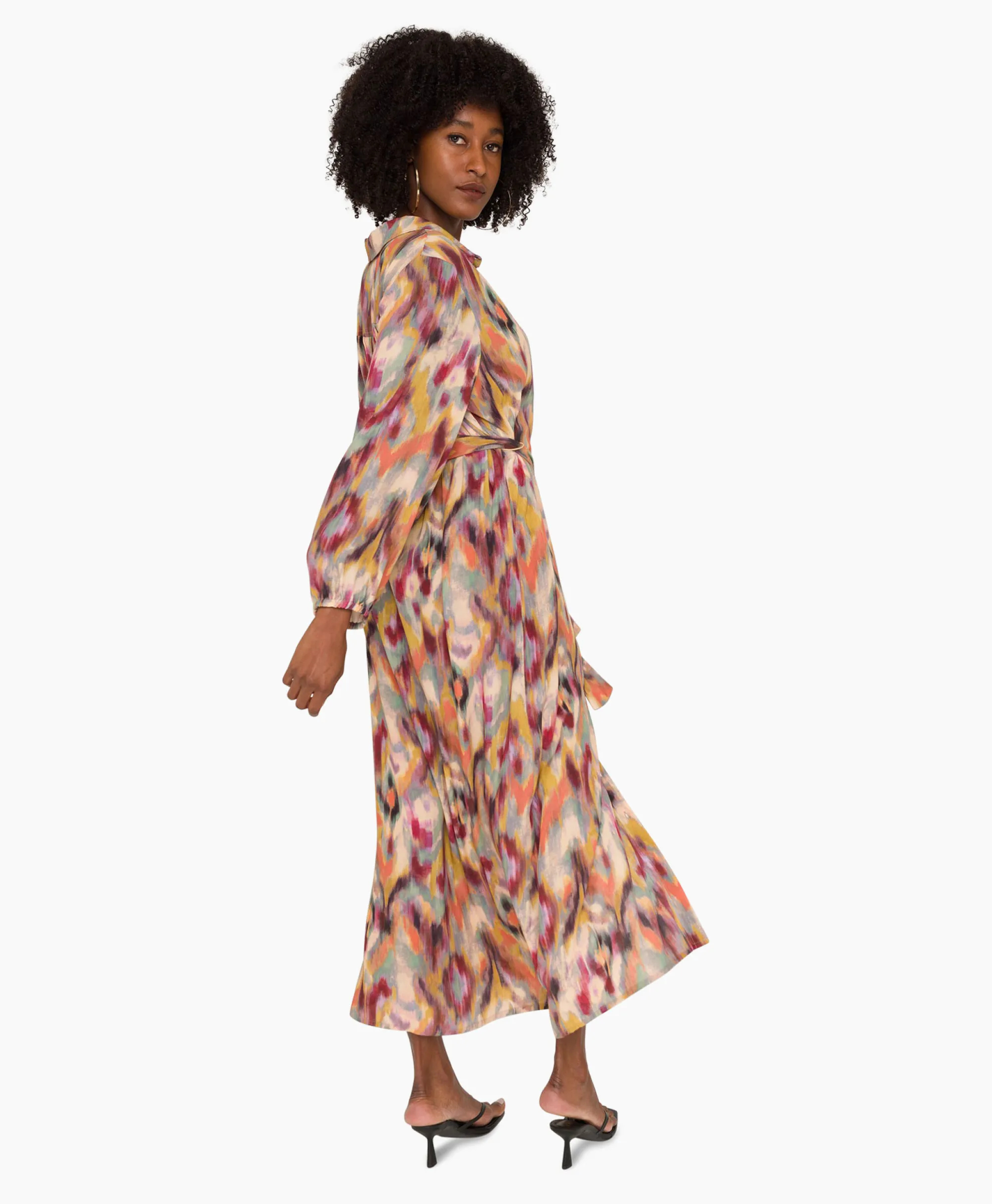 Anna Van Toor Jurk 26A06-03658 Zand*Dames Jurken