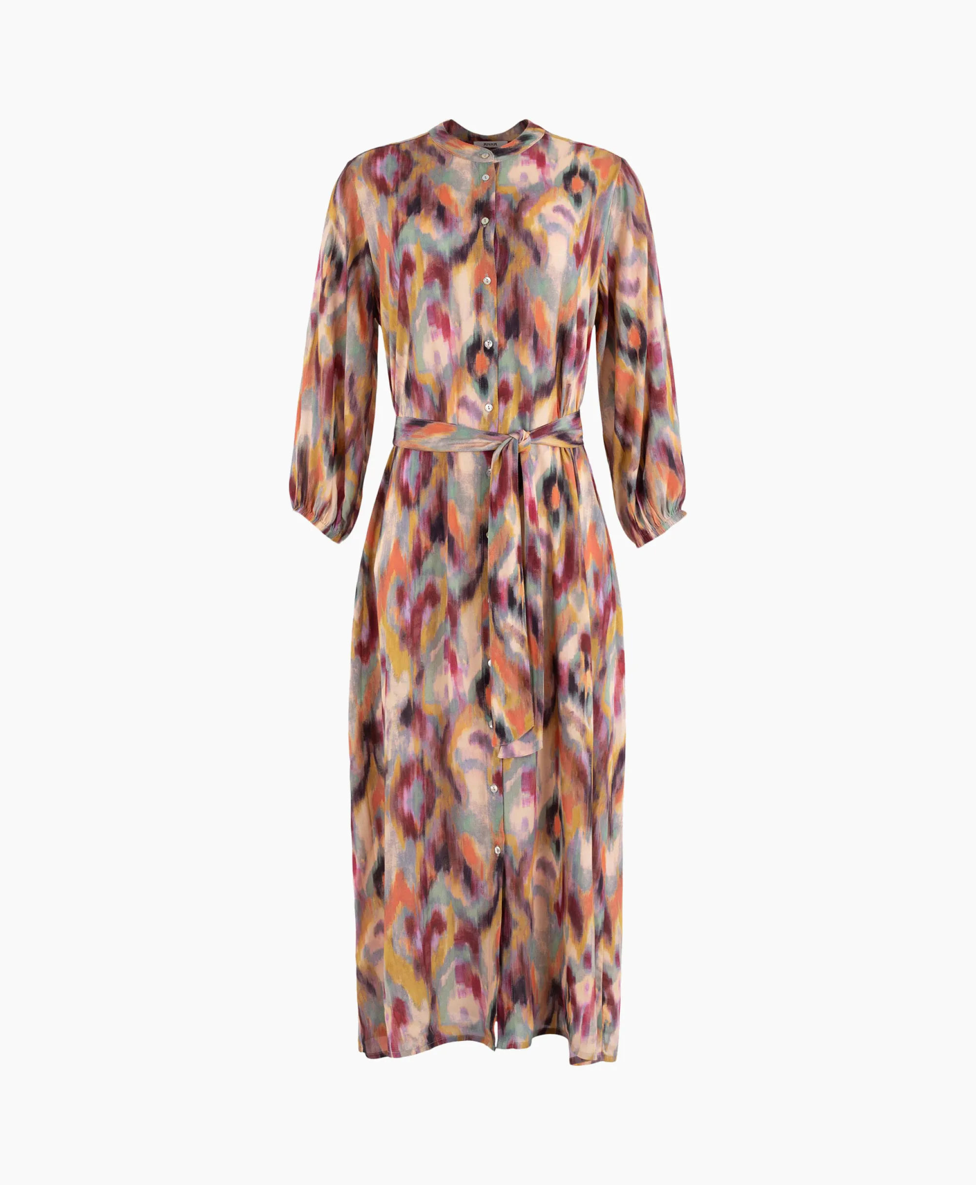 Anna Van Toor Jurk 26A06-03658 Zand*Dames Jurken