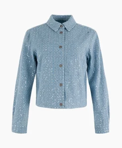 Anna Van Toor Spijkerjas 17A01-02612 Blauw*Dames Blouses