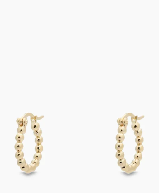 Anna+nina Oorbellen Solstice Ring Earrings Silver Goldplated Goud*Dames Sieraden