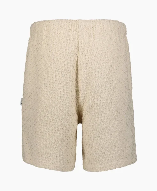 Arte Antwerp Korte Broek Jacquard Croche Off White*Heren Broeken