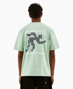 Arte Antwerp T-Shirt Korte Mouw Circle Runner Back Print Groen*Heren T-Shirts