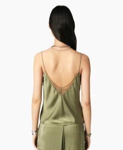 Ba&sh Ba&Sh Top Clarisse Khaki*Dames T-Shirts & Tops