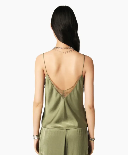 Ba&sh Ba&Sh Top Clarisse Khaki*Dames T-Shirts & Tops