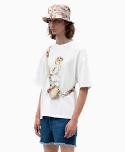 Bram's Fruit Bram's Fruit T-Shirt Korte Mouw Beagle Aquarel Wit*Heren T-Shirts