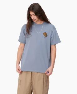 Carhartt Wip T-Shirt Korte Mouw S/S Diagram C Blauw*Heren T-Shirts