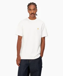 Carhartt Wip T-Shirt Korte Mouw S/S Chase Wit*Heren T-Shirts