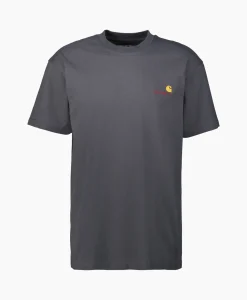 Carhartt Wip T-Shirt S/S American Script Organic Cotton Donker Blauw*Heren T-Shirts