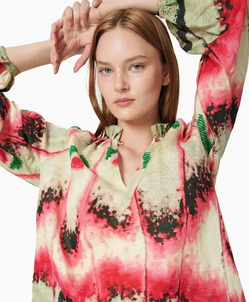 Chufy Blouse Juniper Groen*Dames Blouses