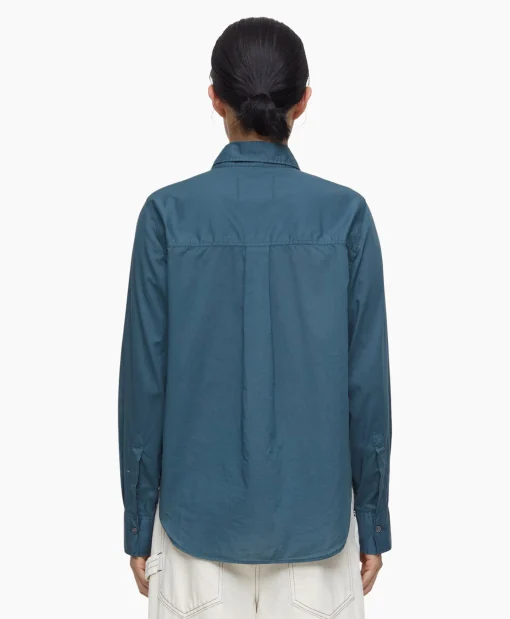 Closed Blouse Fitted Blauw*Dames Blouses