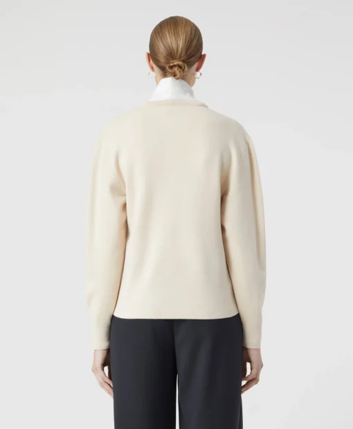Closed Pullover Crew Neck Henley Beige*Dames Truien