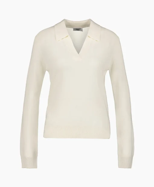 Closed Pullover Polo Longsleeve Off White*Dames Truien