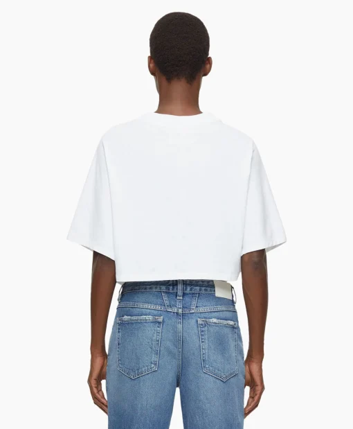 Closed T-Shirt Korte Mouw Wrap Wit*Dames T-Shirts & Tops