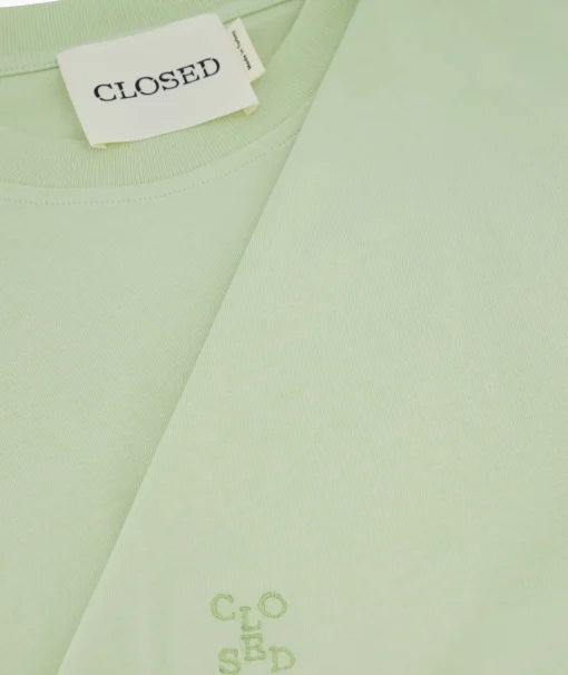 Closed T-Shirt Korte Mouw Turn Up Licht Groen*Dames T-Shirts & Tops