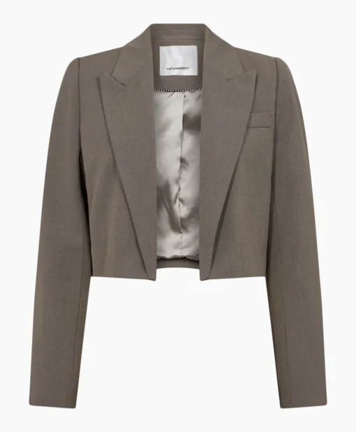 Co'couture Co'Couture Blazer Vidacc Crop Midden Bruin*Dames Blazers