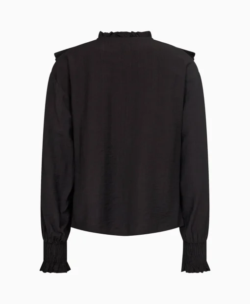 Co'couture Co'Couture Blouse Angus Frill Zwart*Dames Blouses