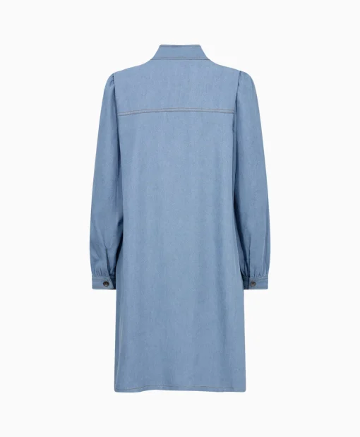 Co'couture Co'Couture Mini Jurk Titus Denim Bow Blauw*Dames Jurken