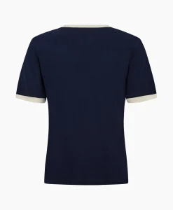 Co'couture Co'Couture T-Shirt Korte Mouw Edge Donker Blauw*Dames T-Shirts & Tops