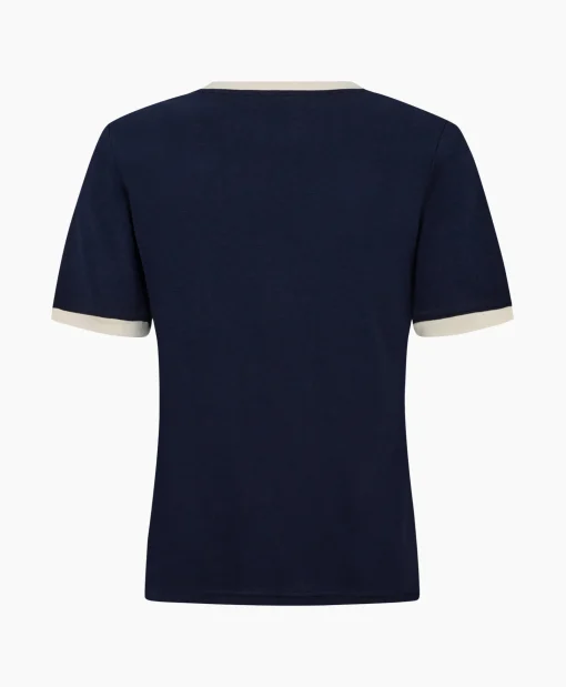 Co'couture Co'Couture T-Shirt Korte Mouw Edge Donker Blauw*Dames T-Shirts & Tops
