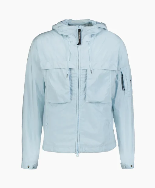 Cp Company Jack Chrome R Hooded Licht Blauw*Heren Jassen