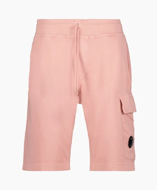Cp Company Korte Broek Short Fleece Cargo Rose*Heren Broeken