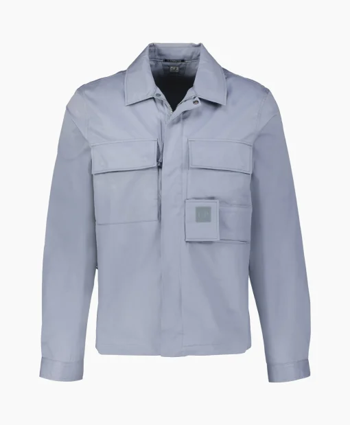 Cp Company Overhemd Metropolis Garbadine Pocket Shirt Blauw*Heren Overhemden