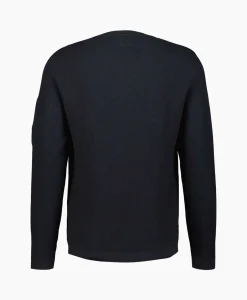 Cp Company Pullover Sea Island Lens Ribbed Knit Donker Blauw*Heren Truien