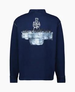 Cp Company Sweater Indigo Fleece Blauw*Heren Truien