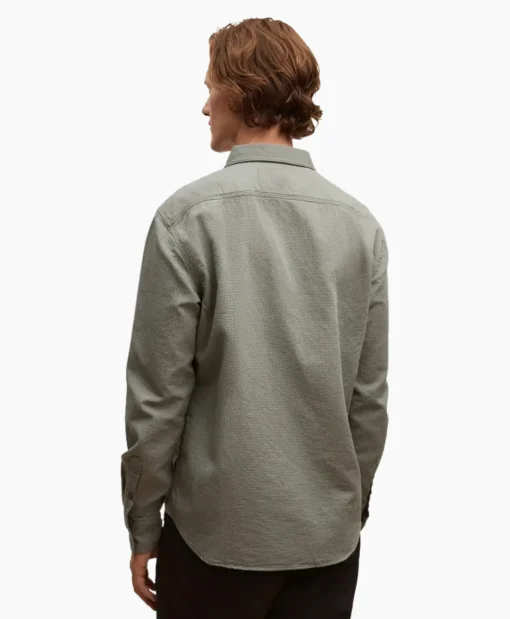Denham Overhemd Worker Reg Shirt Sfm Groen*Heren Overhemden
