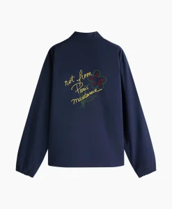 Drole De Monsieur Jack La Veste Slogan Esquisse Donker Blauw*Heren Jassen