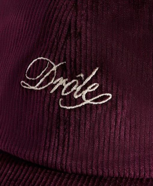 Drole De Monsieur Pet La Casquette Corduroy Donker Rood*Heren Petten