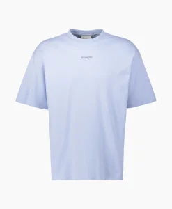 Drole De Monsieur T-Shirt Korte Mouw Slogan Licht Blauw*Heren T-Shirts