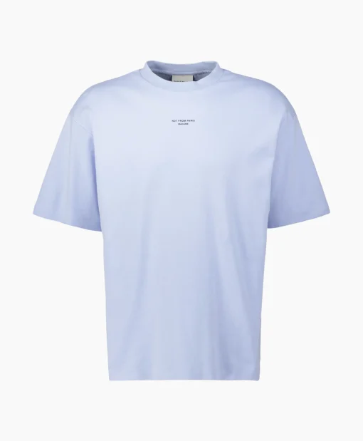 Drole De Monsieur T-Shirt Korte Mouw Slogan Licht Blauw*Heren T-Shirts