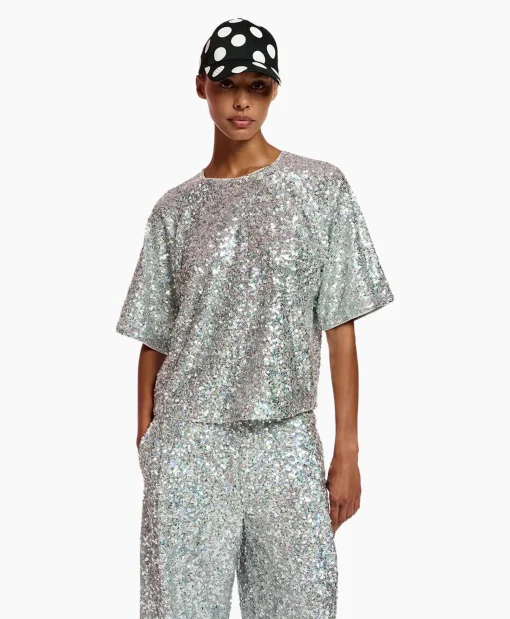 Essentiel Antwerp Top Ferras Zilver*Dames T-Shirts & Tops
