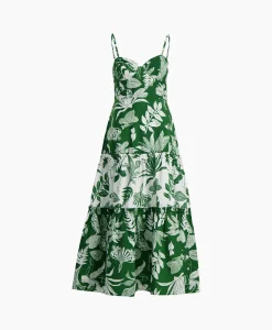 Farm Rio Midi Jurk Forest Soul Mix Groen*Dames Bruiloftskleding