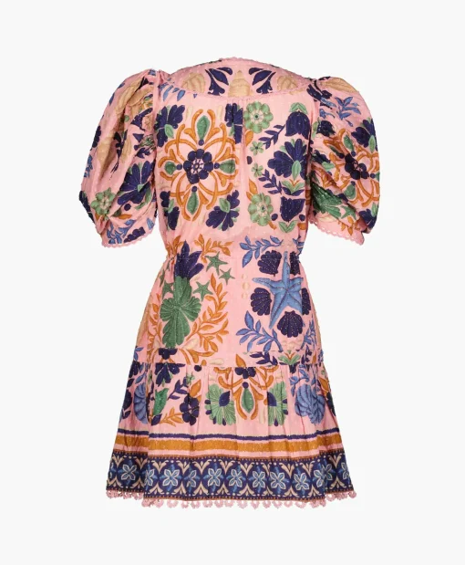 Farm Rio Mini Jurk Seashell Tapestry Pink Rose*Dames Bruiloftskleding