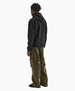 Flâneur Flaneur Hoodie Botanical Zwart*Heren Truien