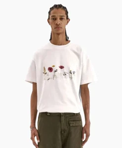 Flâneur Flaneur T-Shirt Korte Mouw Botanical Wit*Heren T-Shirts